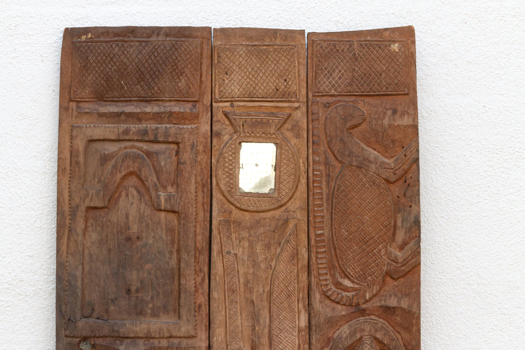 The Threshold Oracle Carved African Nupe Door