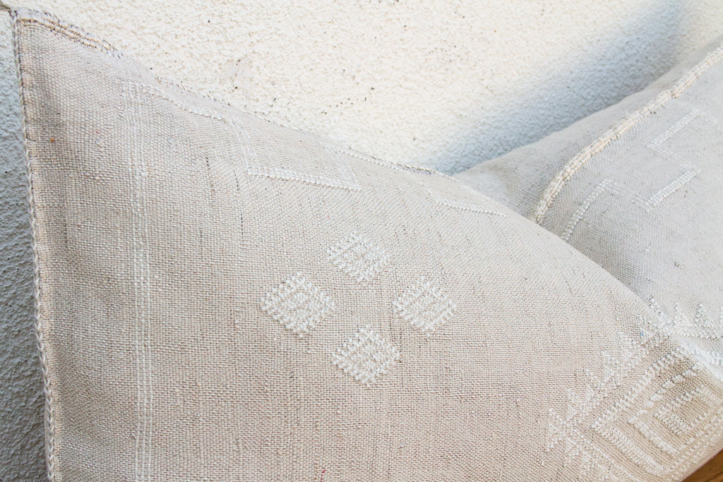 Oasis Linen Oversized Lumbar Moroccan Pillow