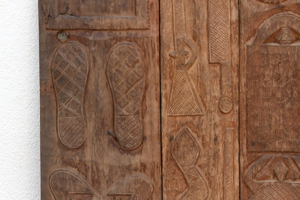 The Threshold Oracle Carved African Nupe Door