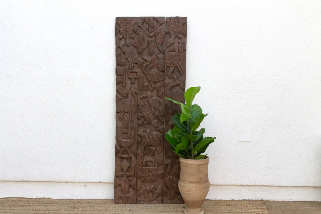 Charming Finely Carved Nupe Panel