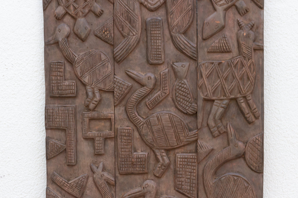 Charming Finely Carved Nupe Panel