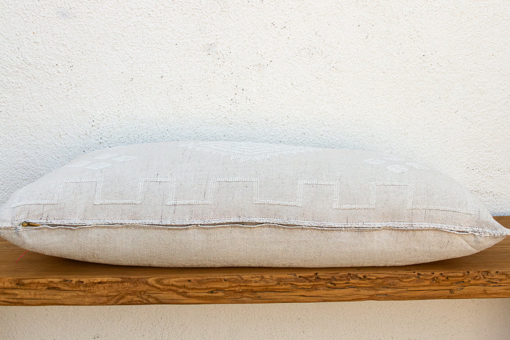 Oasis Linen Oversized Lumbar Moroccan Pillow