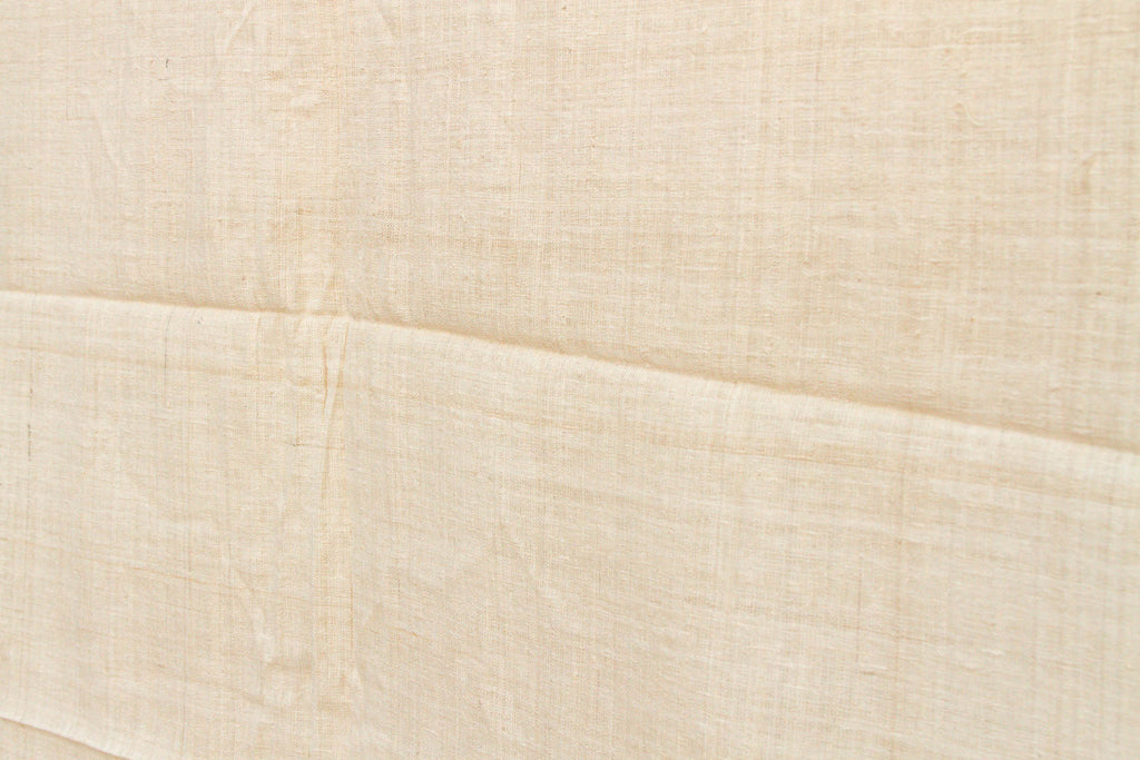 Organic Peace Silk Throw, Natural Grid (Trade)
