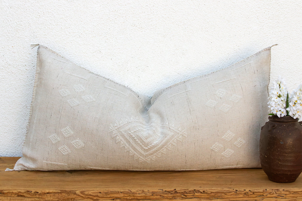 Pale Dune Oversized Lumbar Moroccan Pillow