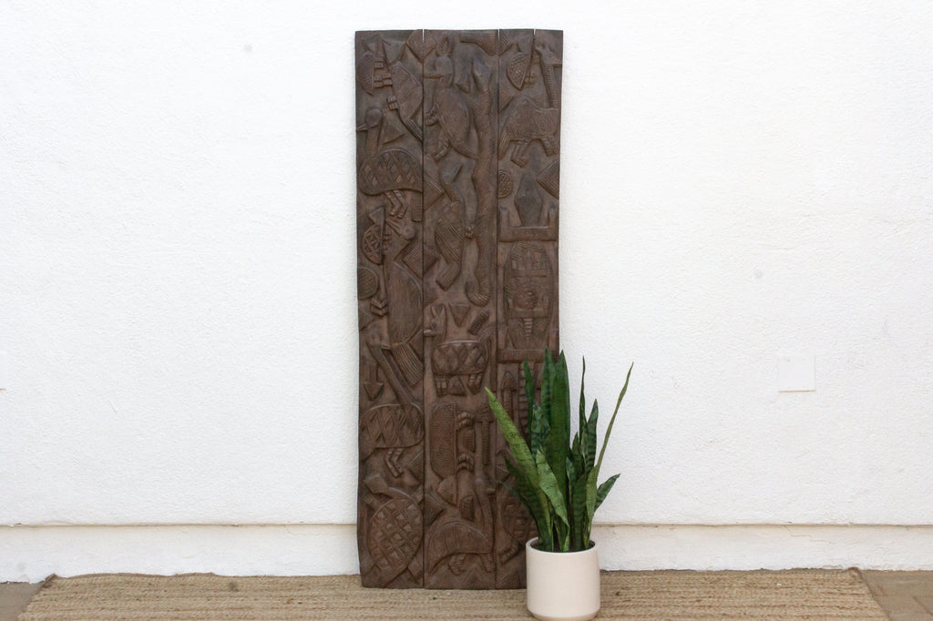 Mid-Century Carved African Wall Art