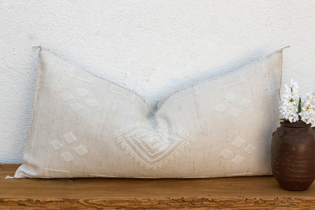 Pale Dune Oversized Lumbar Moroccan Pillow
