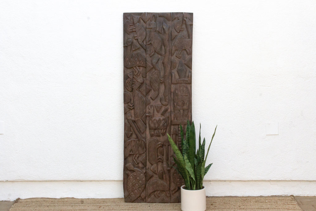 Mid-Century Carved African Wall Art