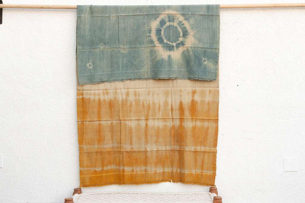Organic Peace Silk Throw, Indigo Horizon