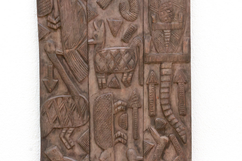 Mid-Century Carved African Wall Art