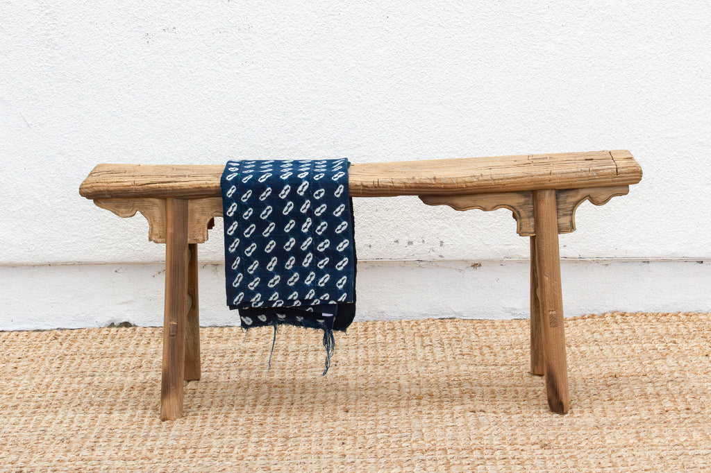 Charming Bohemian Wood Entry Bench