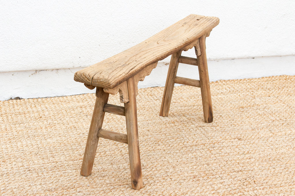 Charming Bohemian Wood Entry Bench