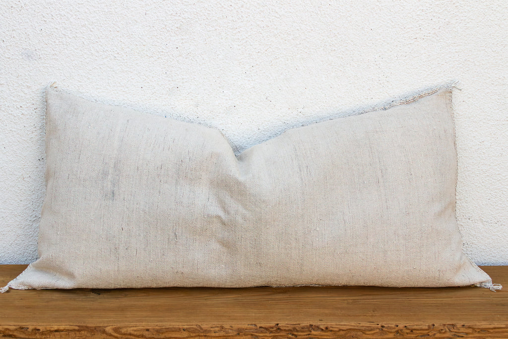 Linen Tail Oversized Lumbar Moroccan Pillow