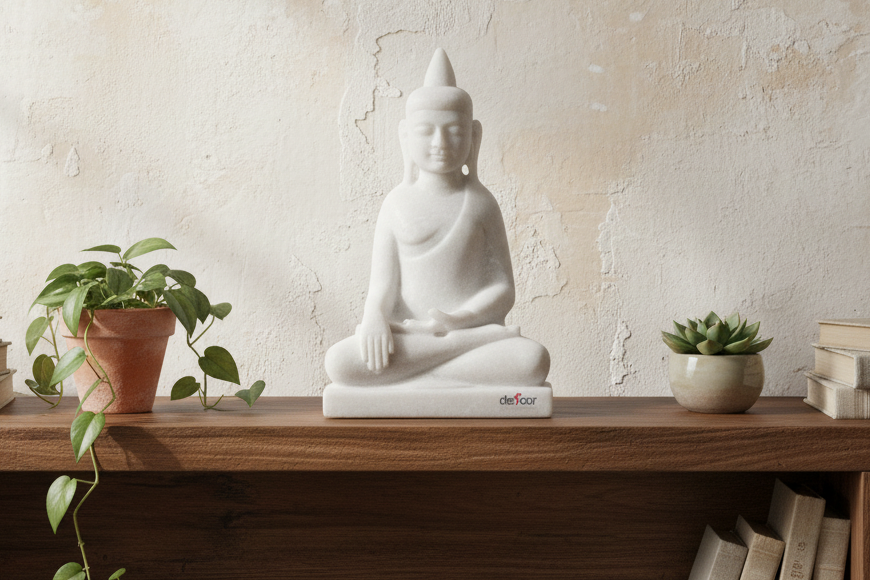 Shan Style Burmese White Buddha