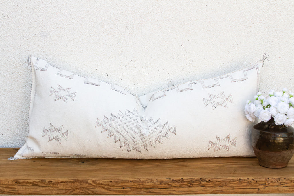 Snowdrift Star Oversized Lumbar Moroccan Pillow (Trade)