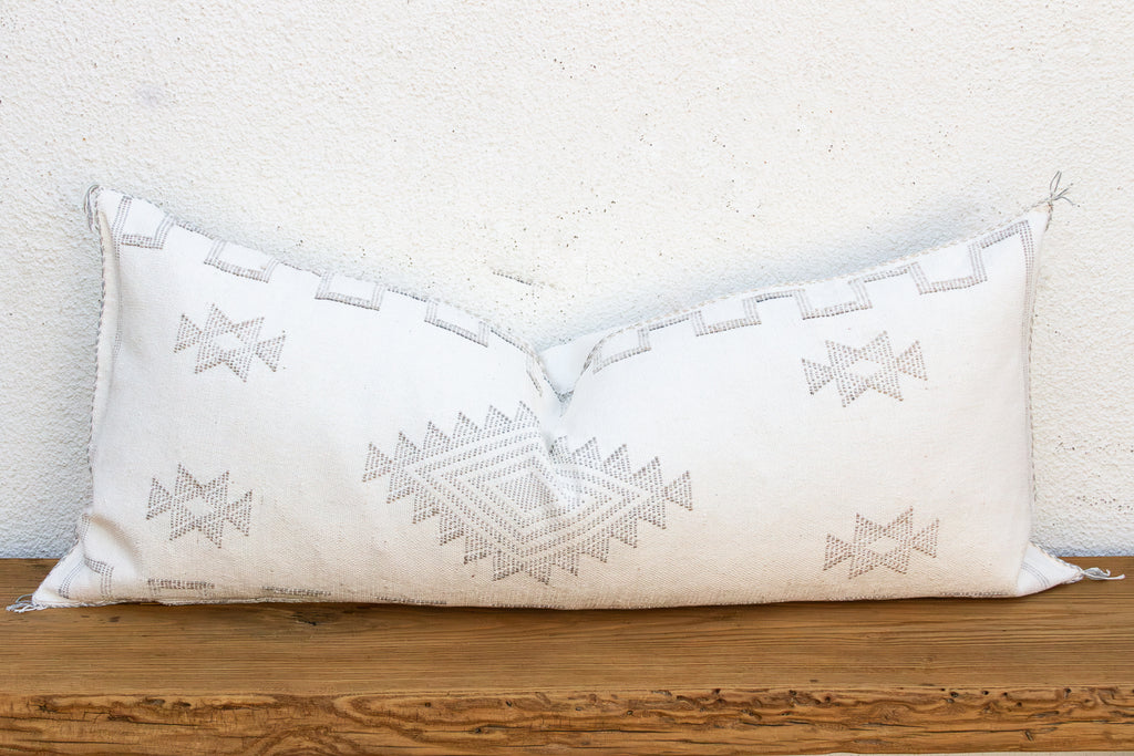 Snowdrift Star Oversized Lumbar Moroccan Pillow (Trade)