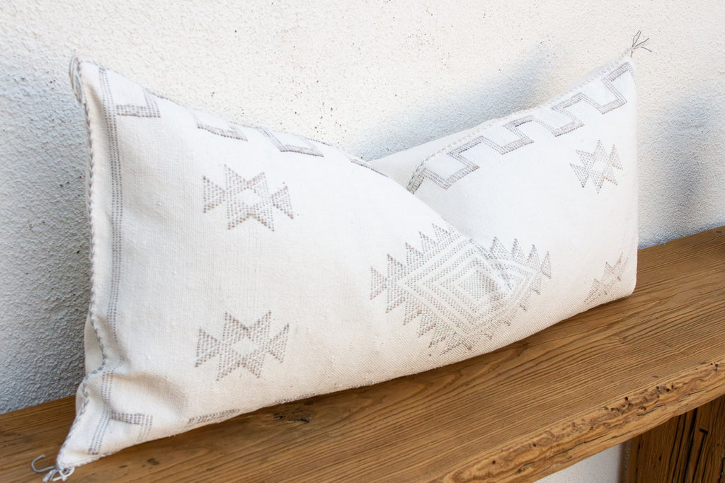 Snowdrift Star Oversized Lumbar Moroccan Pillow (Trade)