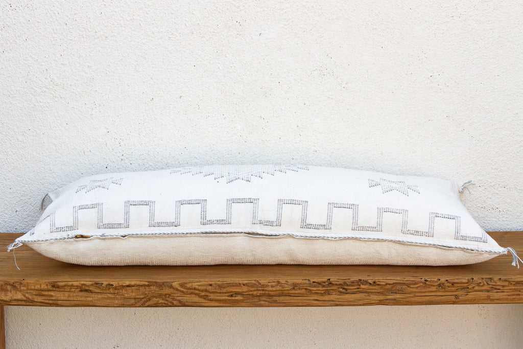 Snowdrift Star Oversized Lumbar Moroccan Pillow (Trade)
