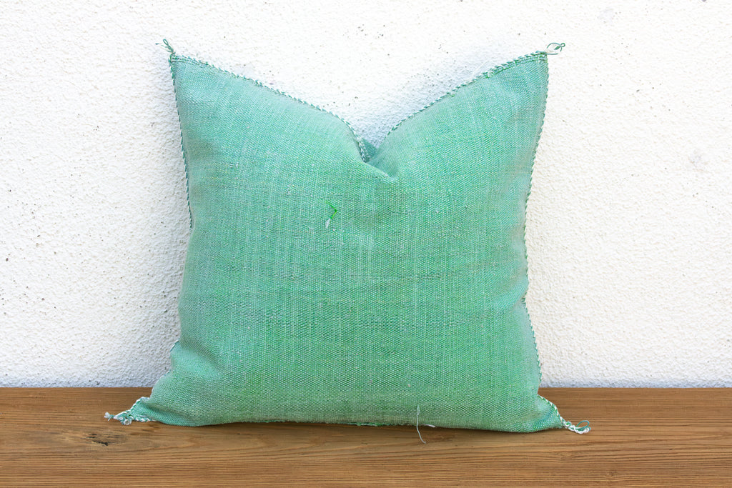 Aqua Trail Cactus Silk Moroccan Pillow