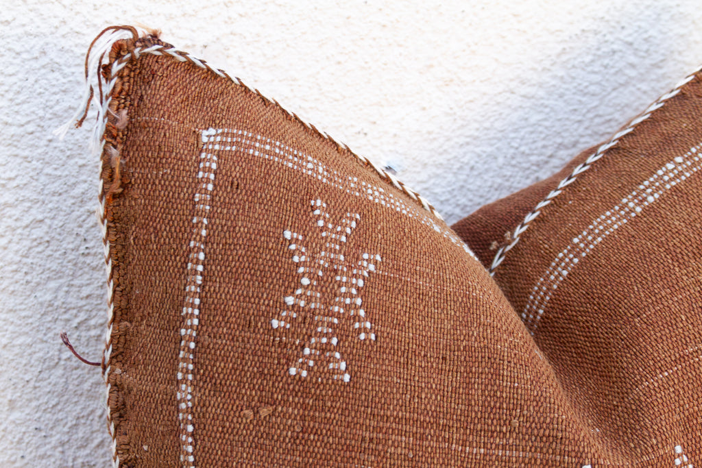 Rusted Column Cactus Silk Moroccan Pillow