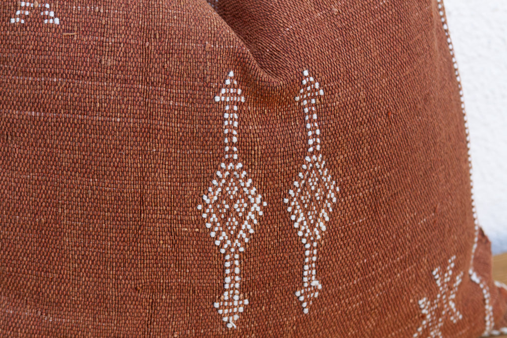Clay Diamond Cactus Silk Moroccan Pillow (Trade)