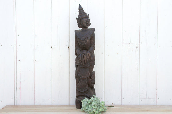 Antique Carved Wood Bali Figure