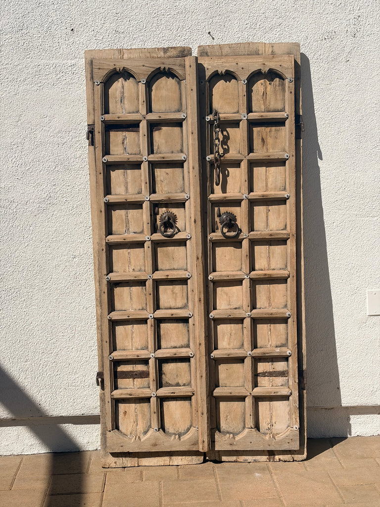 Antique Bleached Wood Thar Desert Entrance Door