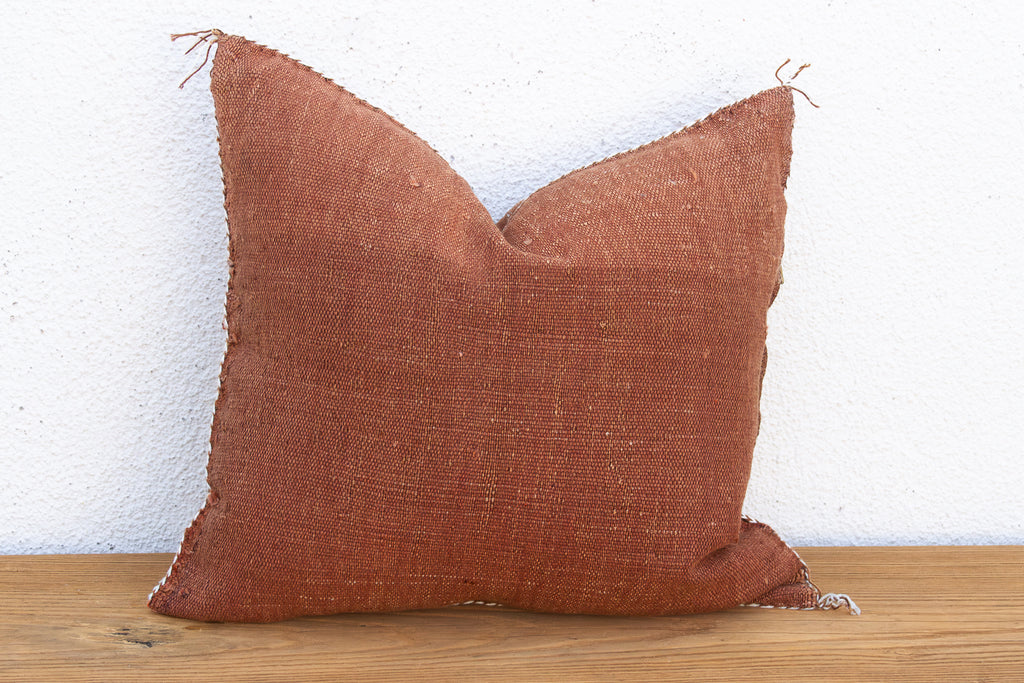 Clay Diamond Cactus Silk Moroccan Pillow (Trade)