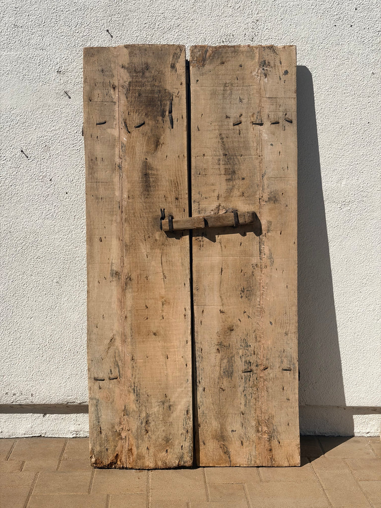 Antique Bleached Wood Thar Desert Entrance Door