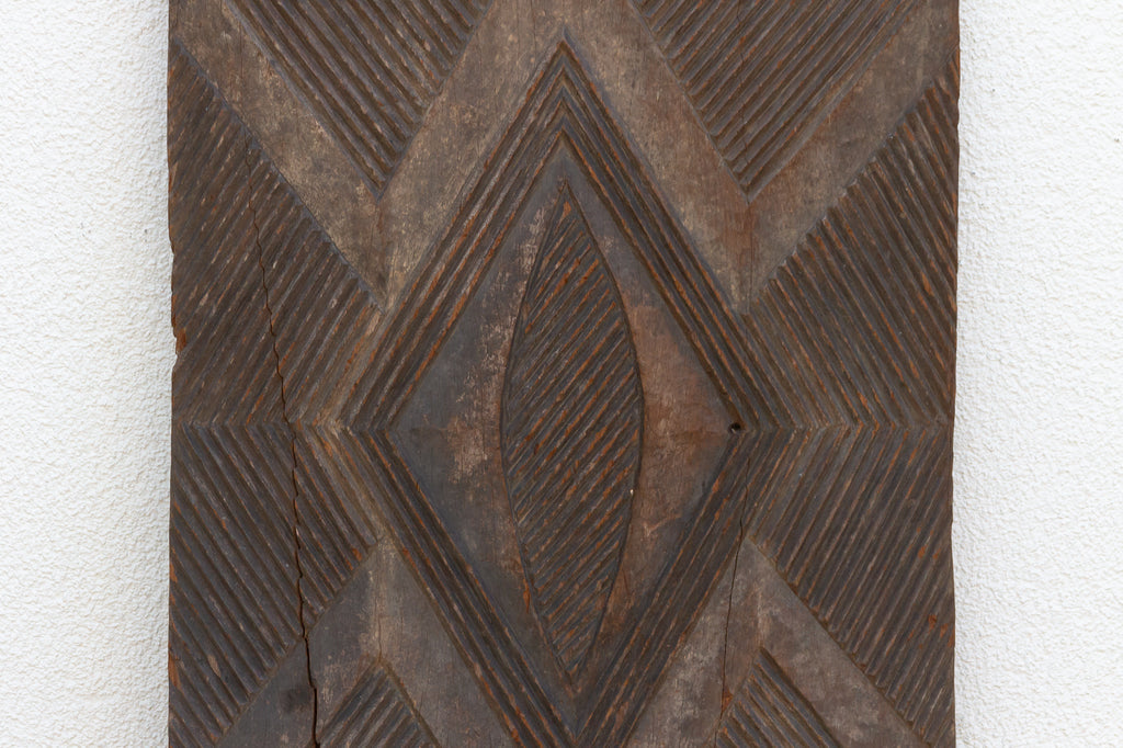 Antique Charcoal Gray Igbo Carved Door