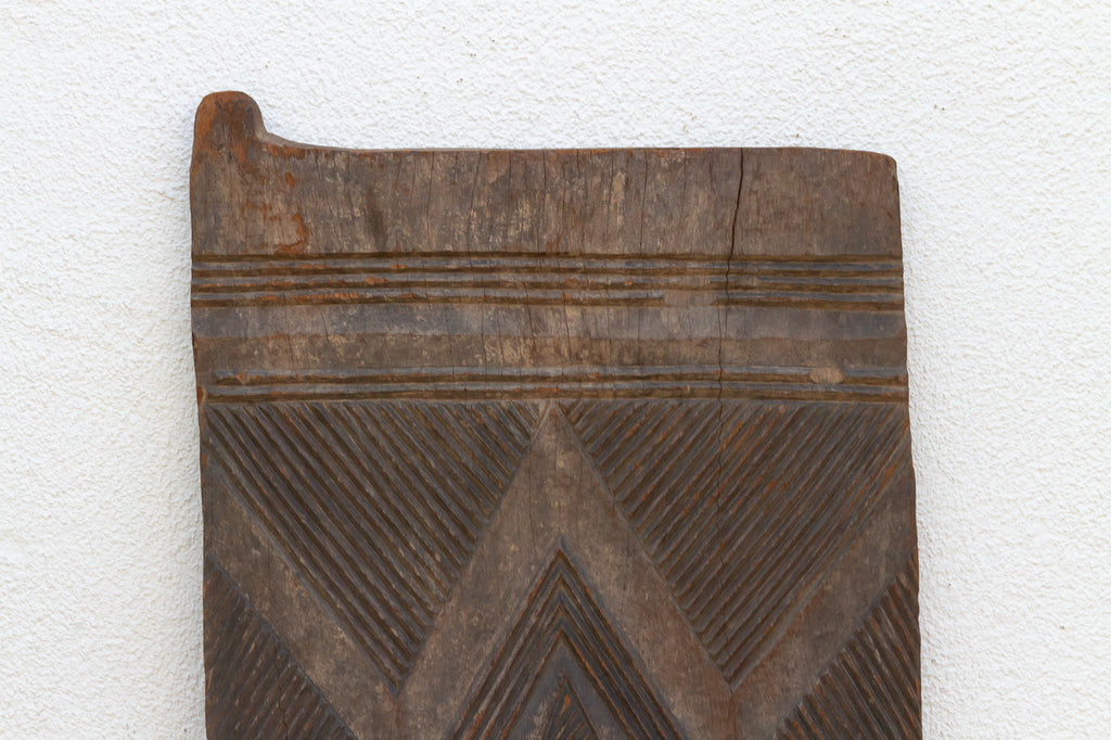 Antique Charcoal Gray Igbo Carved Door