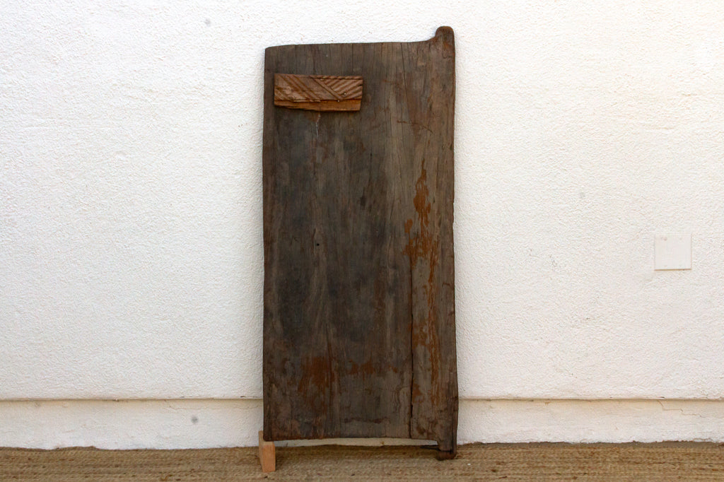 Antique Charcoal Gray Igbo Carved Door