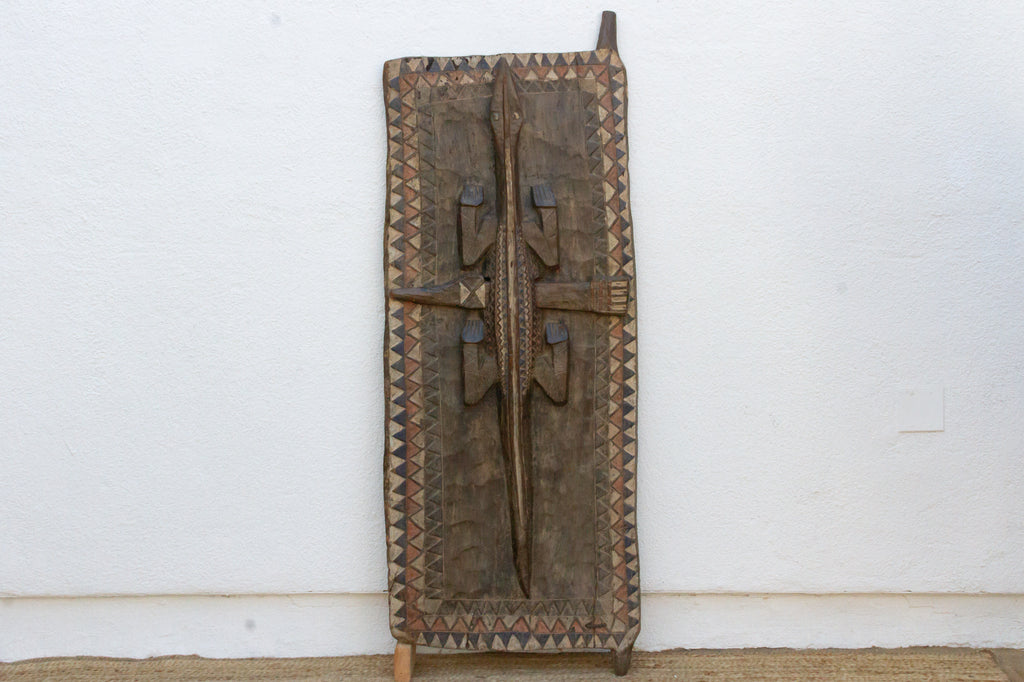 Rare High Relief Sculptural Crocodile Door