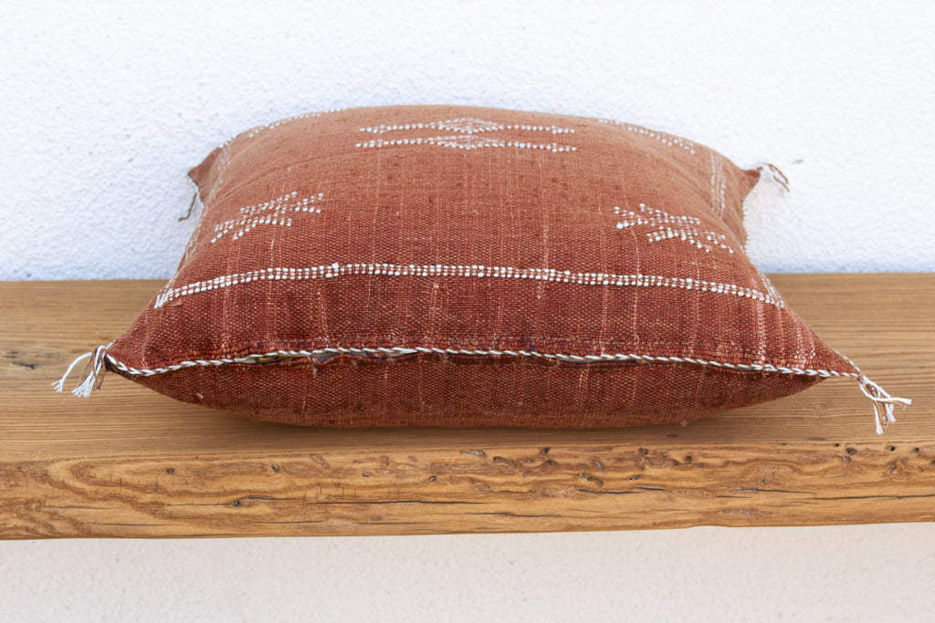 Rusted Lantern Cactus Silk Moroccan Pillow
