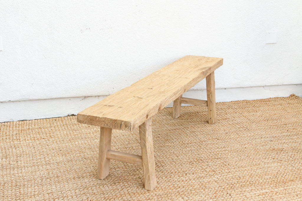 Primitive Bleached Wood Joint Bench (Trade)