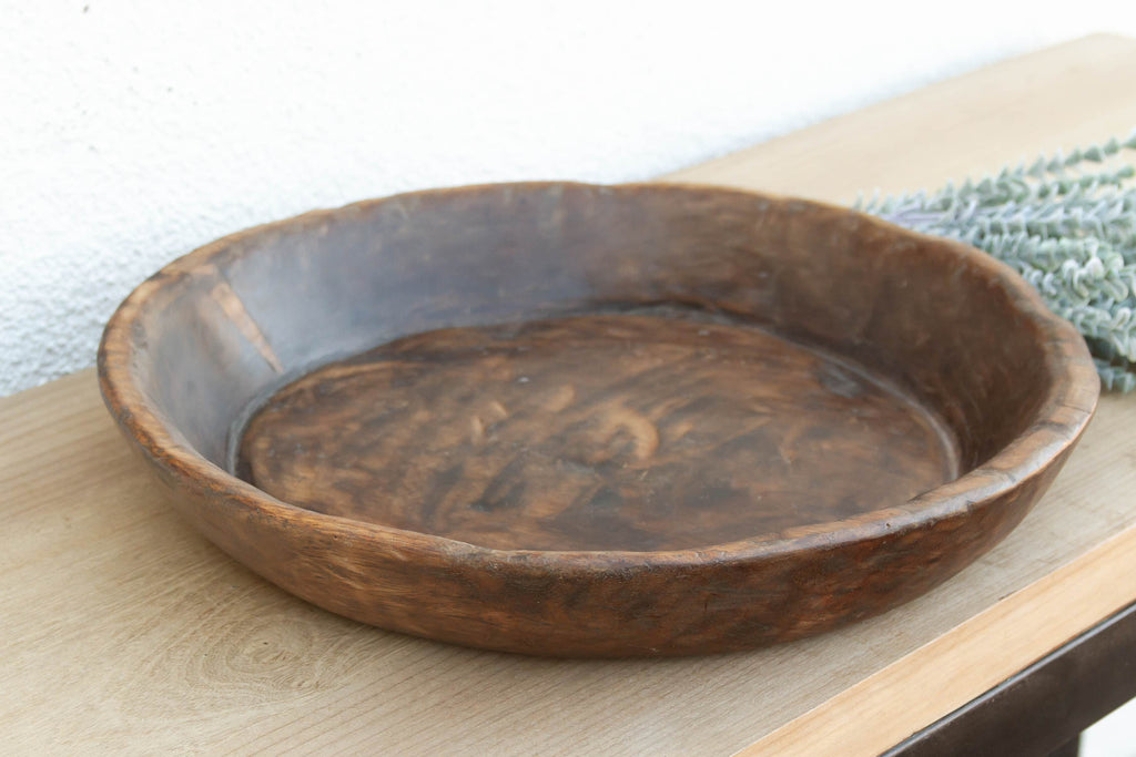 Wabi Sabi Dark Wood Fruit Bowl