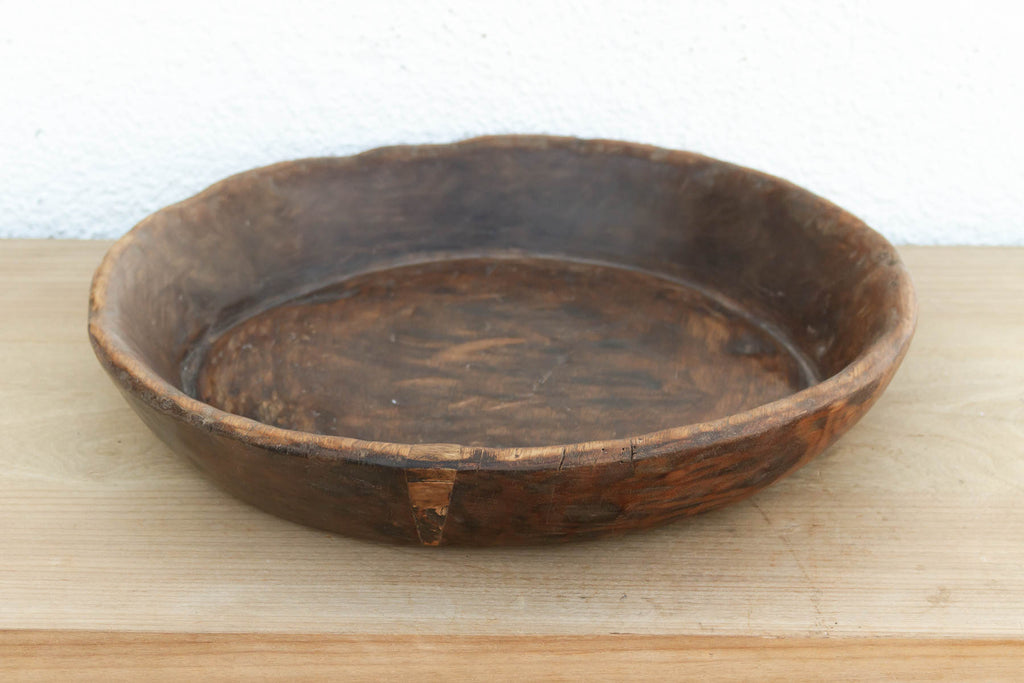 Wabi Sabi Dark Wood Fruit Bowl