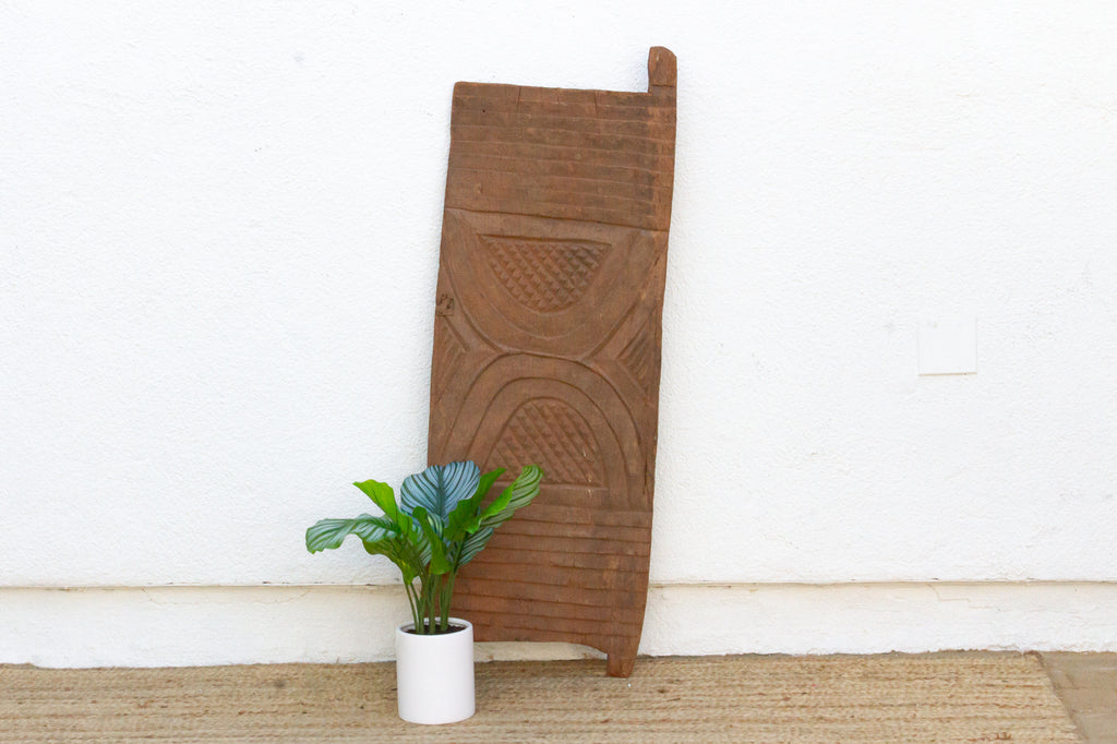 Antique Lunar Meridian African Granary Door