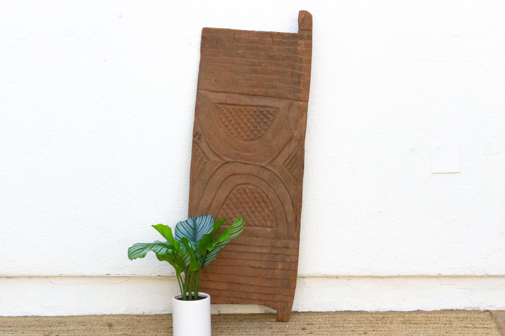 Antique Lunar Meridian African Granary Door