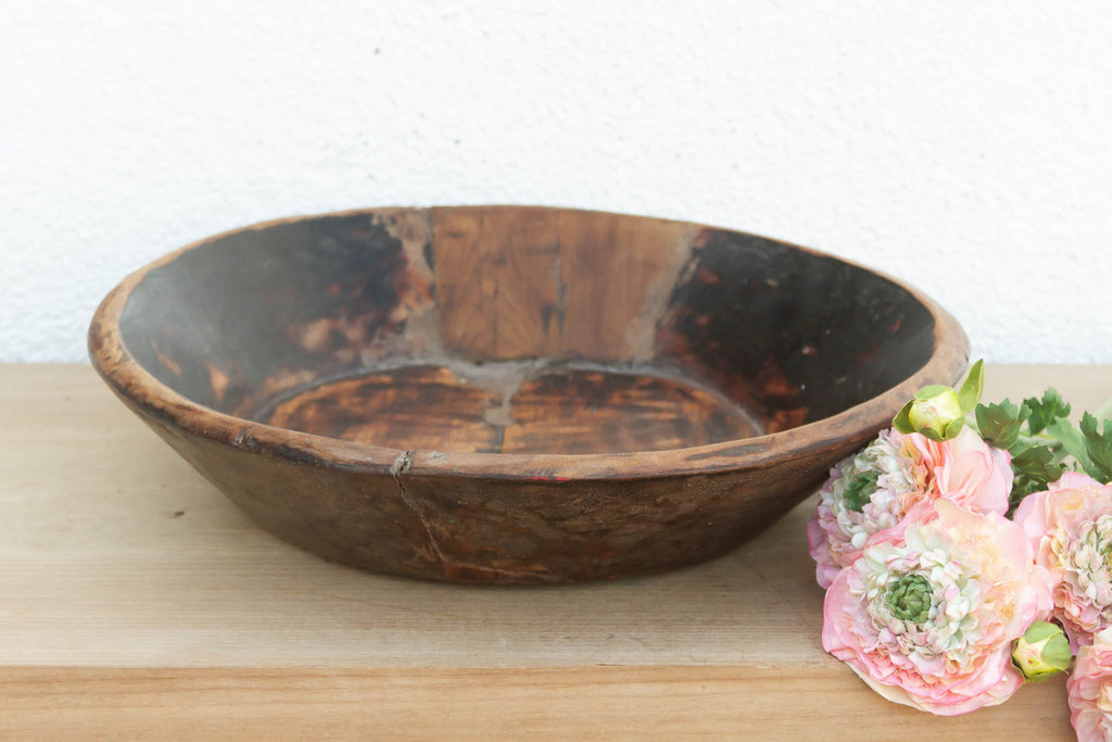Primitive Hand-carved Kitchen Bowl