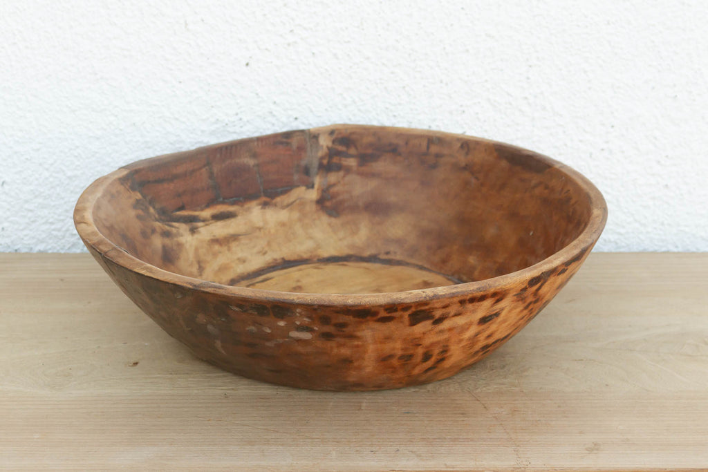 Old World Vintage Wood Bowl