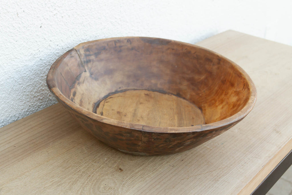 Old World Vintage Wood Bowl