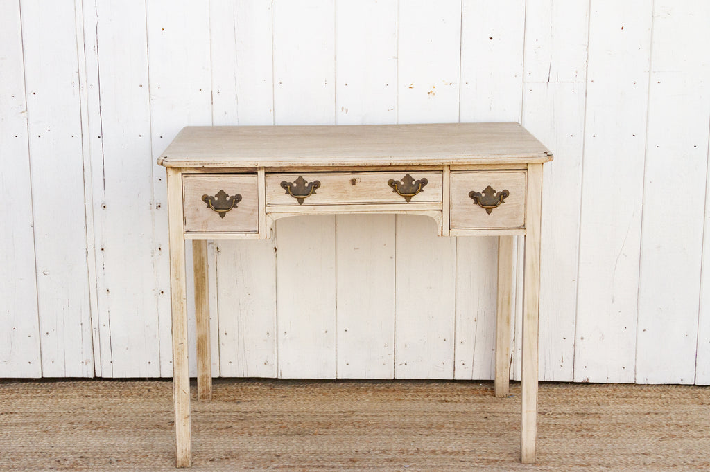 Antique Bleached English Lowboy Side Table