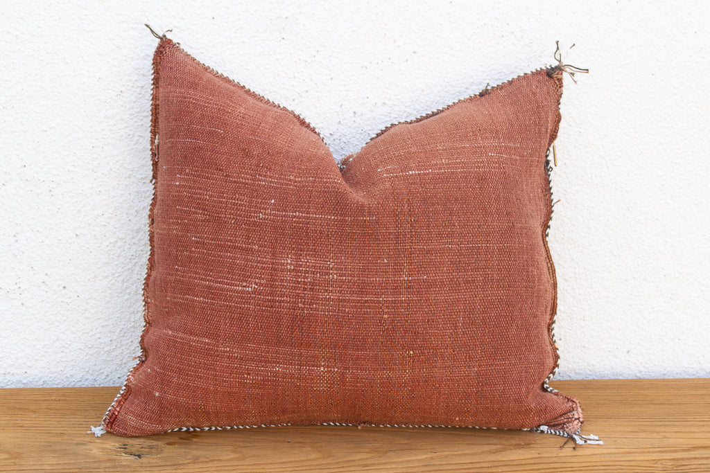 Rust Cascade Cactus Silk Moroccan Pillow