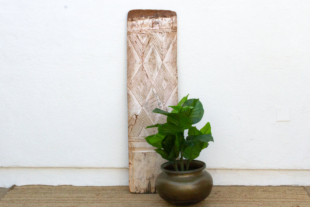 Antique Architectural White Kaolin Carved Panel (Trade)