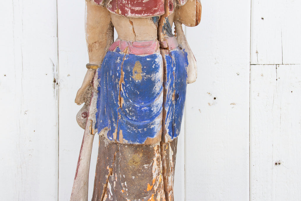 Antique Polychrome Quan-Yin Statue (Trade)