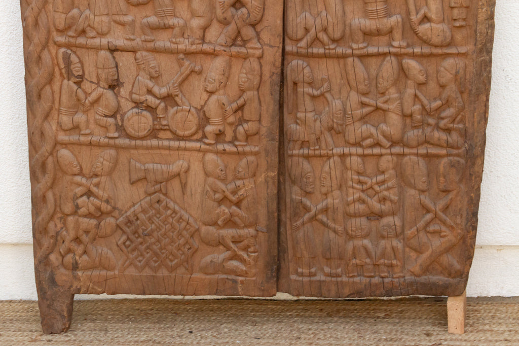 Grand Finely Carved Yoruba Panel Palace Door (Trade)