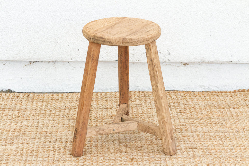 Antique Round Tea House Stool