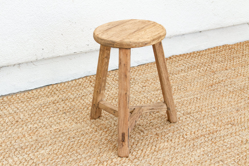 Antique Round Tea House Stool