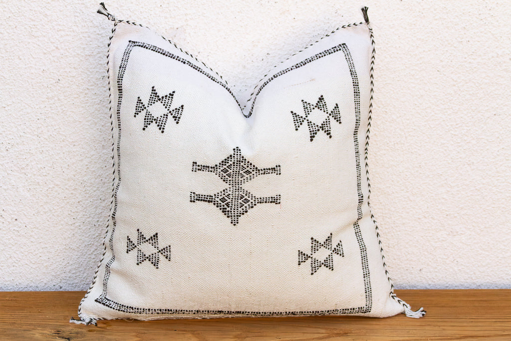 Stacked Stars Cactus Silk Moroccan Pillow