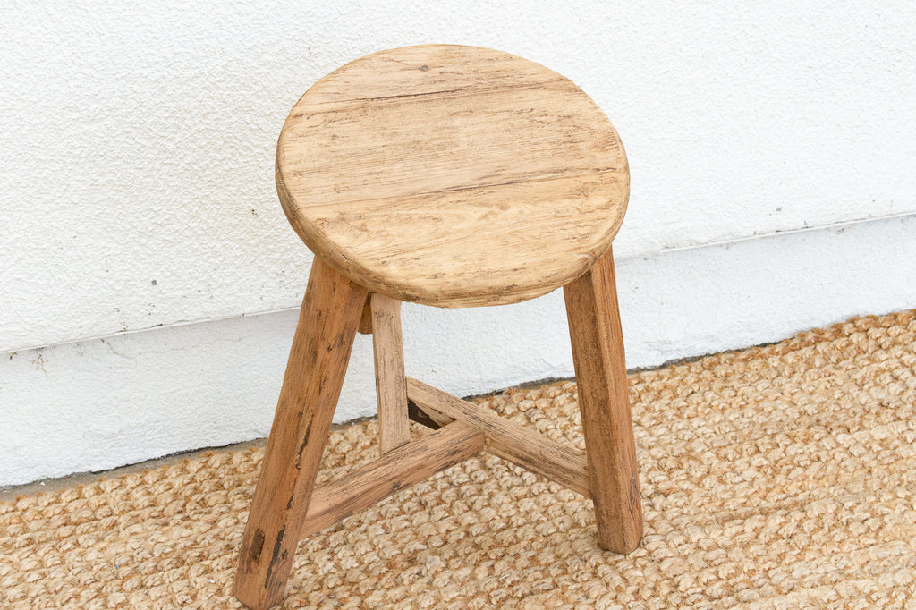 Antique Round Tea House Stool